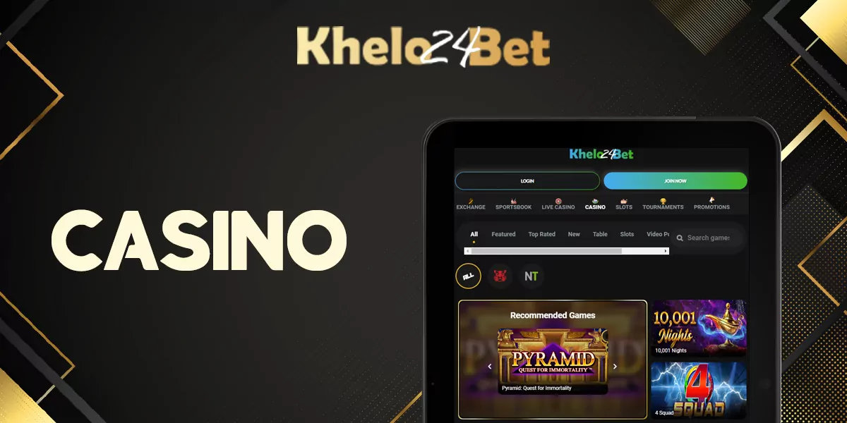 Features of online casino and games available at Khelo24bet